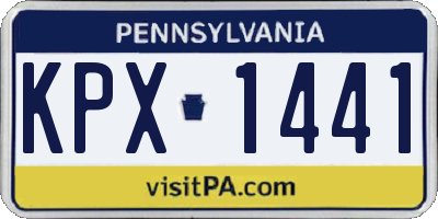 PA license plate KPX1441
