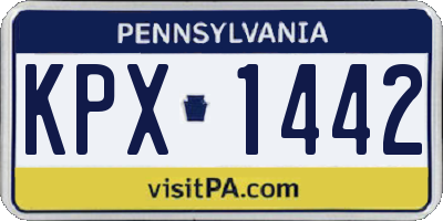 PA license plate KPX1442