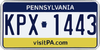PA license plate KPX1443