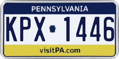 PA license plate KPX1446