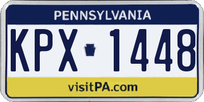 PA license plate KPX1448