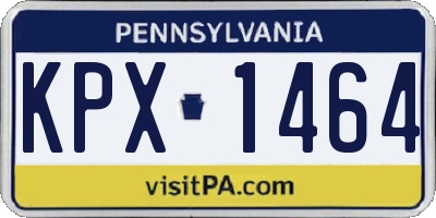 PA license plate KPX1464