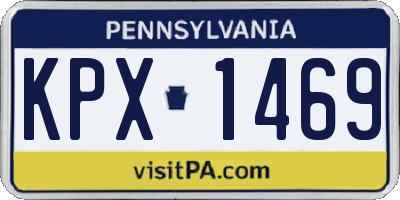 PA license plate KPX1469