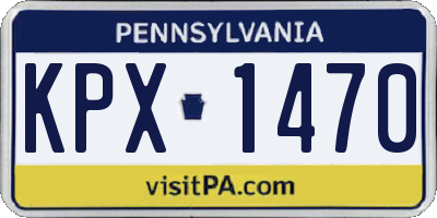 PA license plate KPX1470