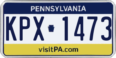 PA license plate KPX1473