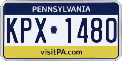 PA license plate KPX1480