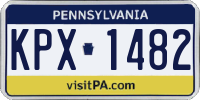 PA license plate KPX1482