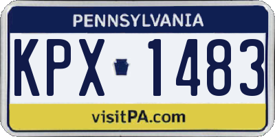 PA license plate KPX1483