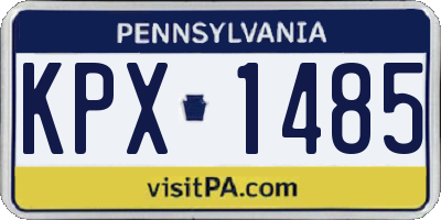 PA license plate KPX1485
