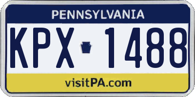PA license plate KPX1488