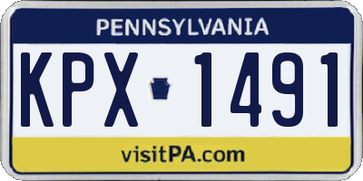 PA license plate KPX1491