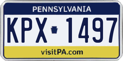 PA license plate KPX1497