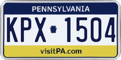 PA license plate KPX1504