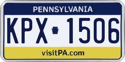 PA license plate KPX1506