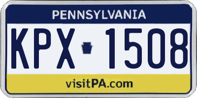 PA license plate KPX1508