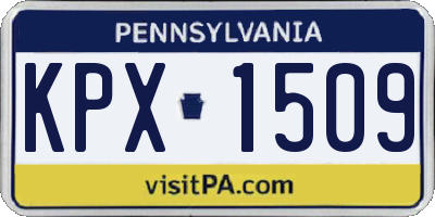PA license plate KPX1509