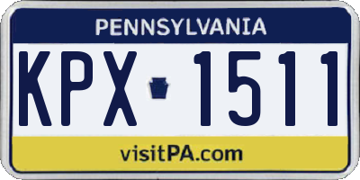 PA license plate KPX1511