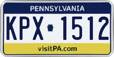 PA license plate KPX1512