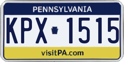 PA license plate KPX1515