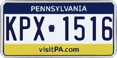 PA license plate KPX1516