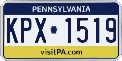 PA license plate KPX1519