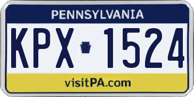 PA license plate KPX1524