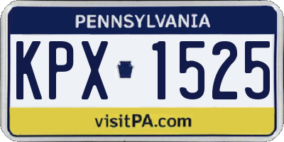 PA license plate KPX1525