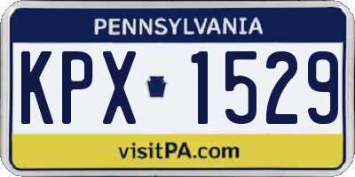 PA license plate KPX1529