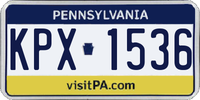 PA license plate KPX1536