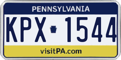 PA license plate KPX1544