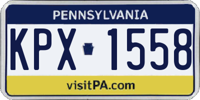 PA license plate KPX1558