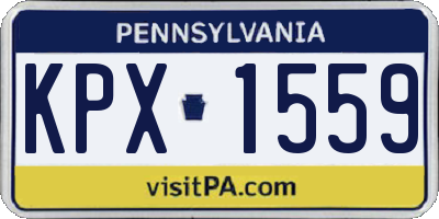 PA license plate KPX1559