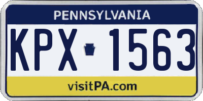 PA license plate KPX1563