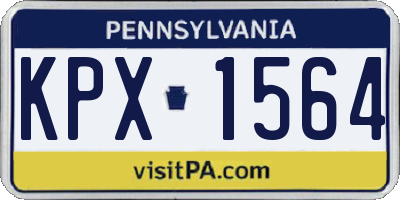 PA license plate KPX1564