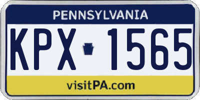 PA license plate KPX1565