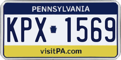 PA license plate KPX1569