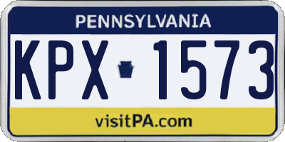 PA license plate KPX1573