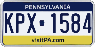 PA license plate KPX1584