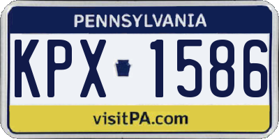 PA license plate KPX1586