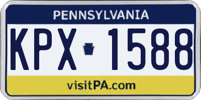 PA license plate KPX1588