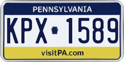 PA license plate KPX1589