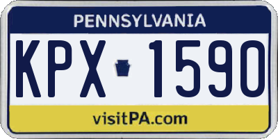 PA license plate KPX1590