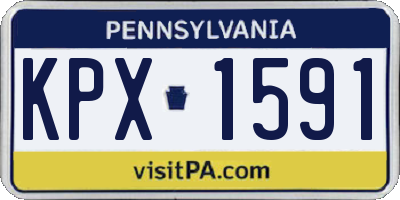 PA license plate KPX1591