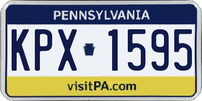 PA license plate KPX1595