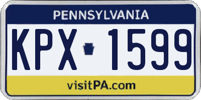 PA license plate KPX1599