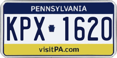 PA license plate KPX1620