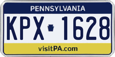 PA license plate KPX1628