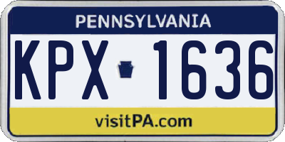 PA license plate KPX1636