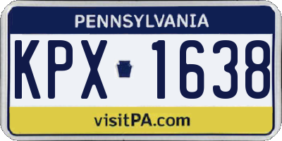 PA license plate KPX1638