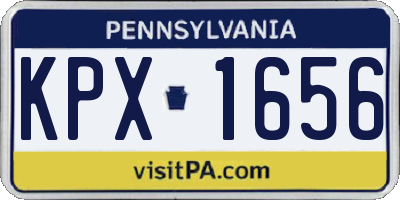 PA license plate KPX1656